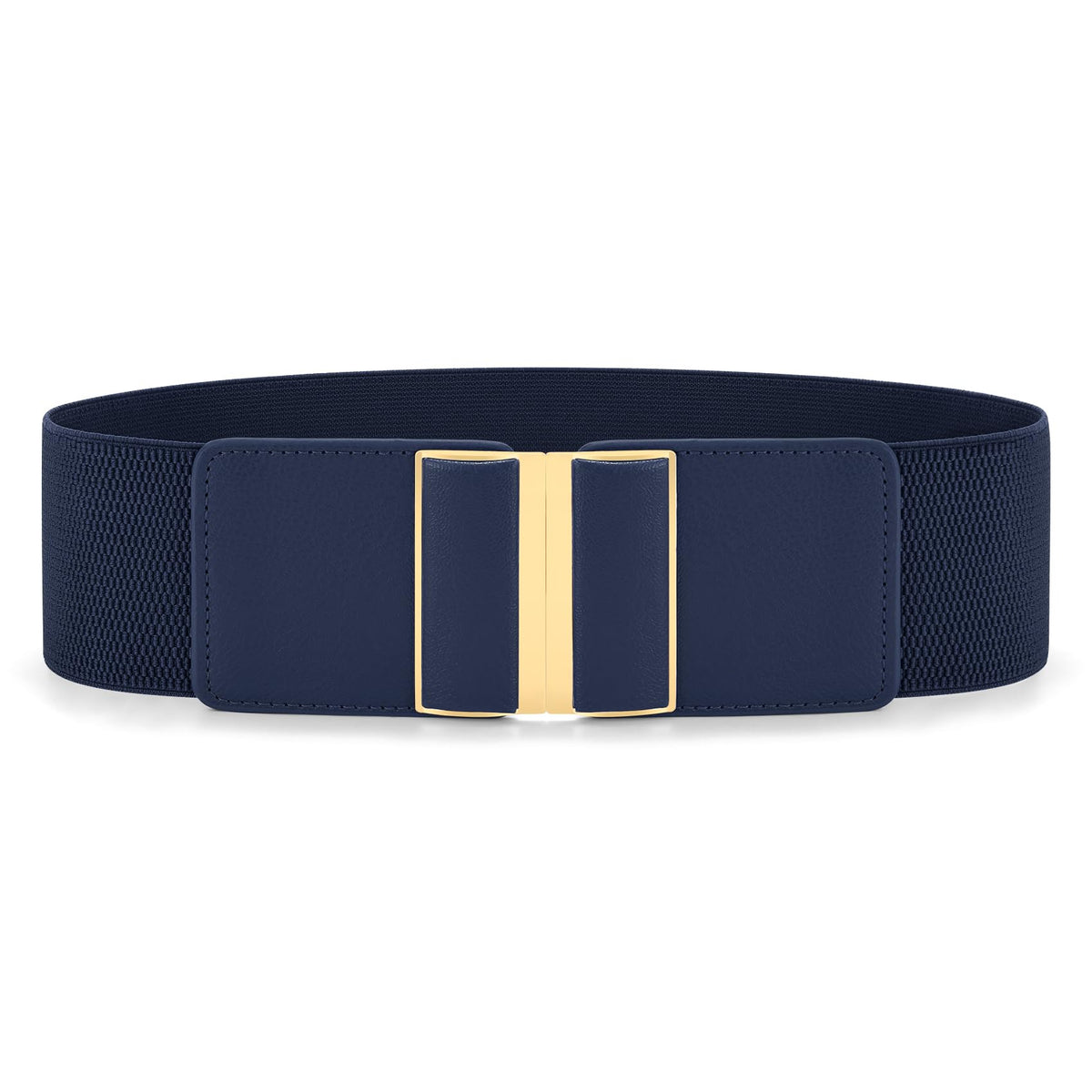 WHIPPY Women Wide Elastic Belt Stretchy Thick Belts for Women Dresses Ladies Fashion WaistbandNavy BlueS